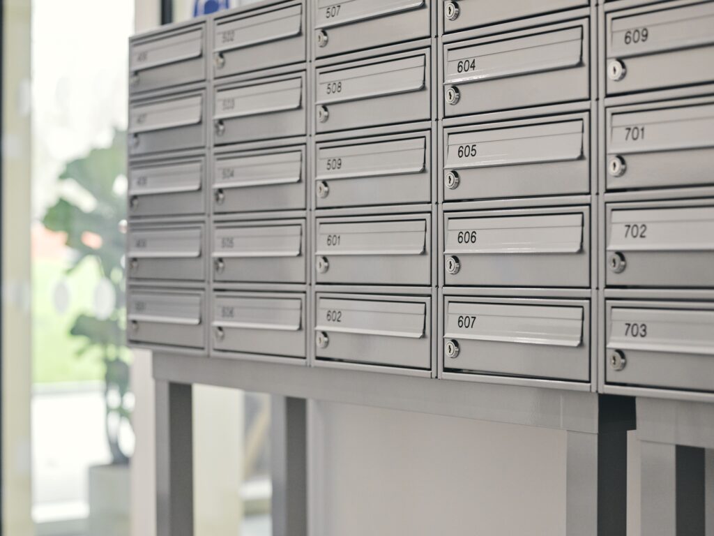 H1 Post Boxes In Barking wharf development