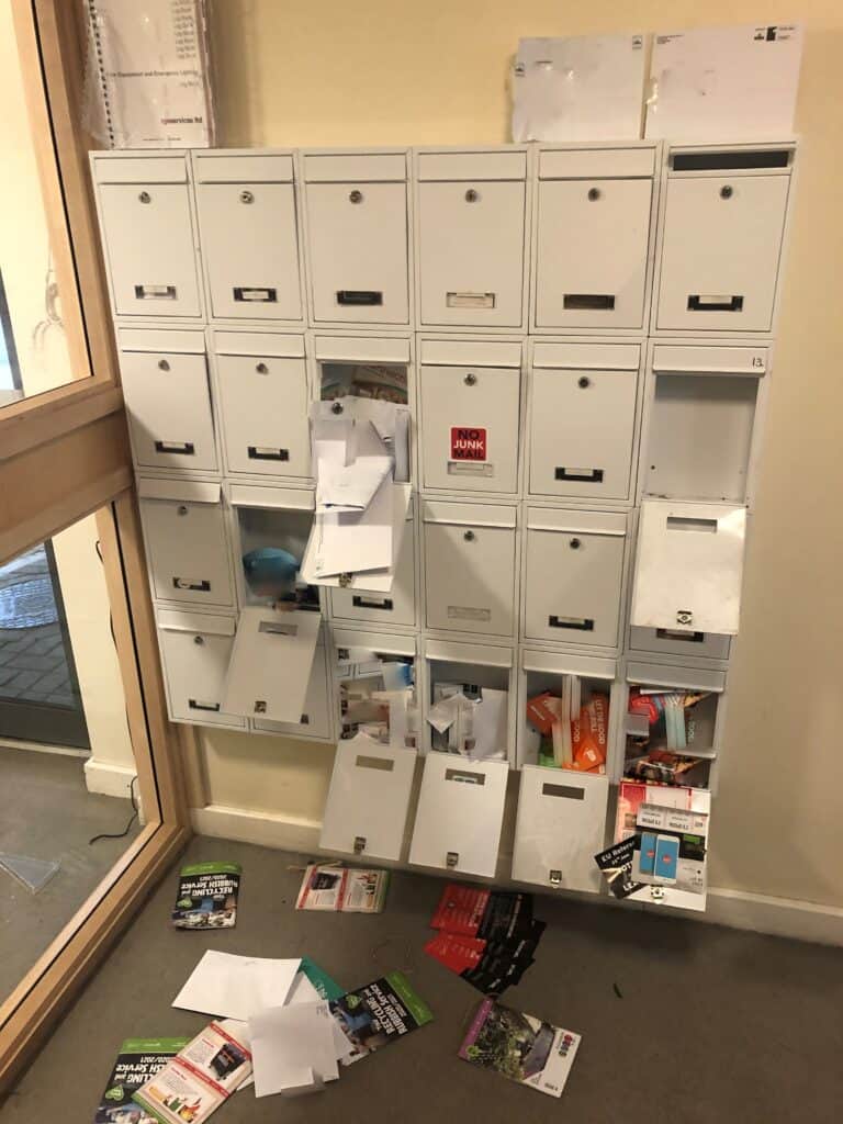 Messy mail boxes