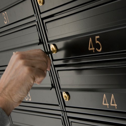Anti Fingure print mailboxes with gold numbers