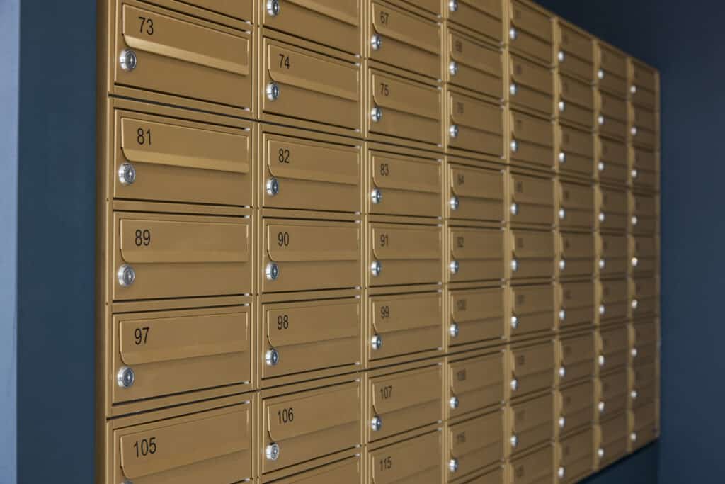 Royal Wharf Gold Mail boxes
