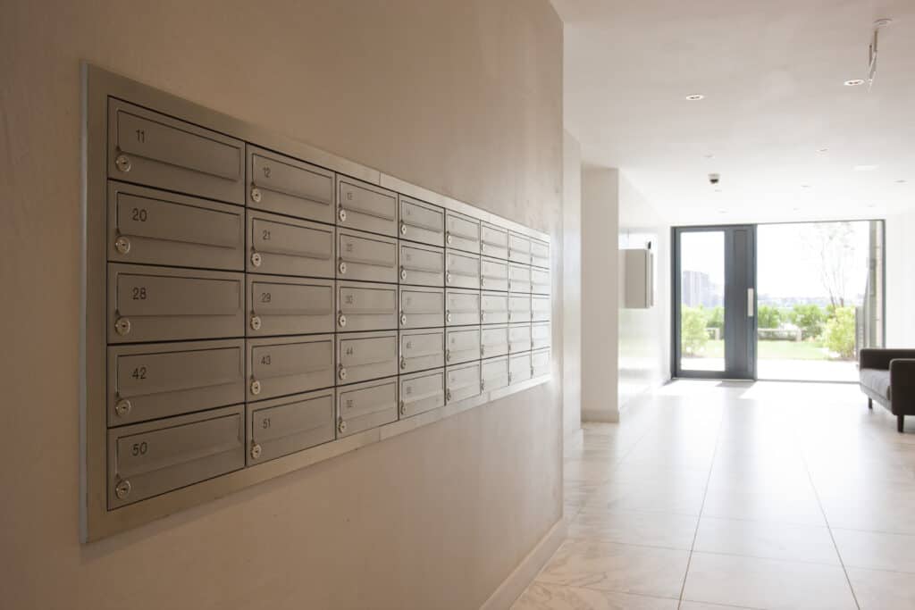 Barratts Fulham stainless mailboxes