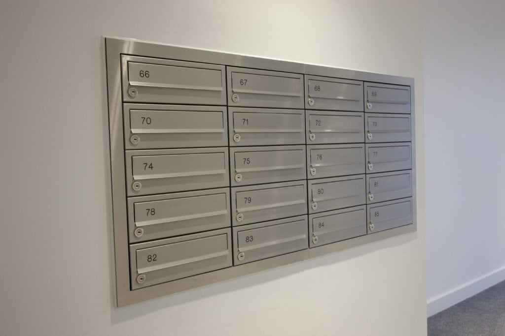 Barratts Fulham stainless mailboxes