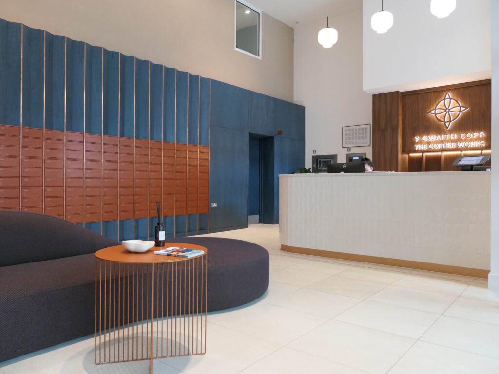 Copperworks Lobby Fire Rated Mailboxes Wall recessed