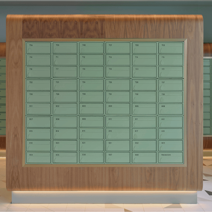 Enigma Fire rated Green mailboxes