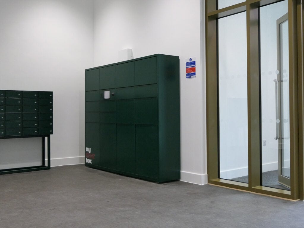 Coopers Court fire rated myrenzbox smart parcel box