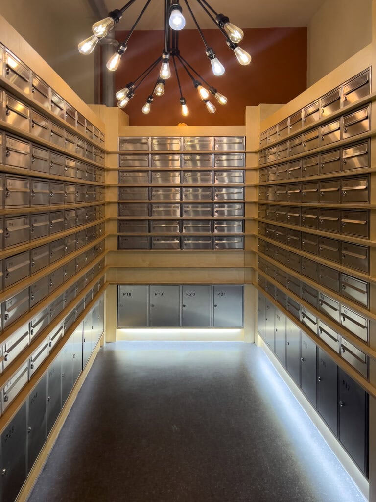 Pershore Street, Student accommodation Stainless mailboxes