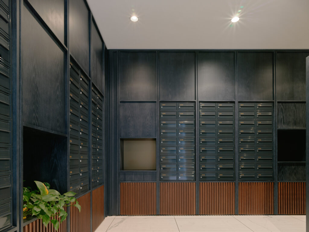 Crown street wall recessed steel 2 post boxes