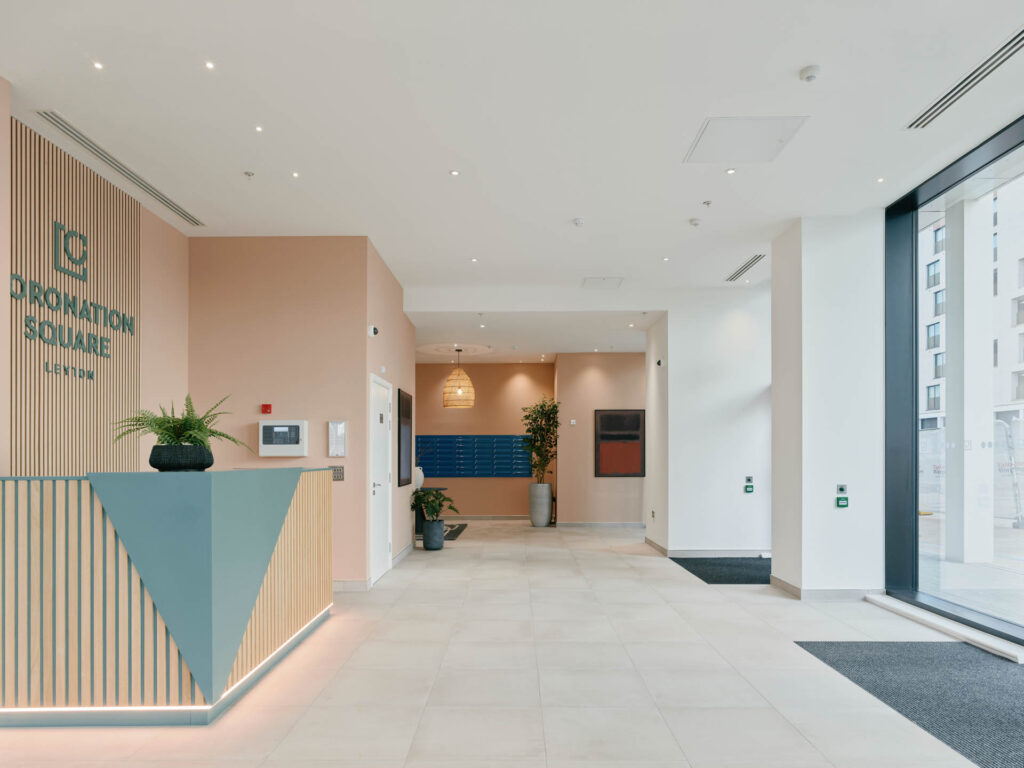 Coronation Square lobby with Mailboxes