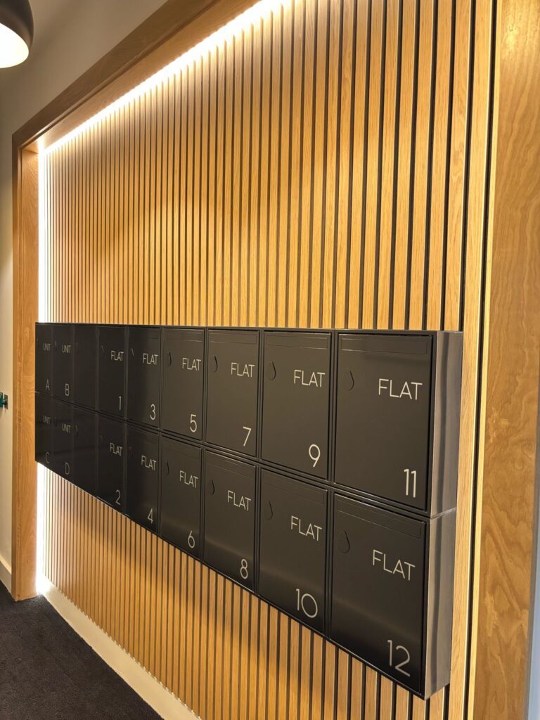 leather lane wall mounted fire rated mailboxes