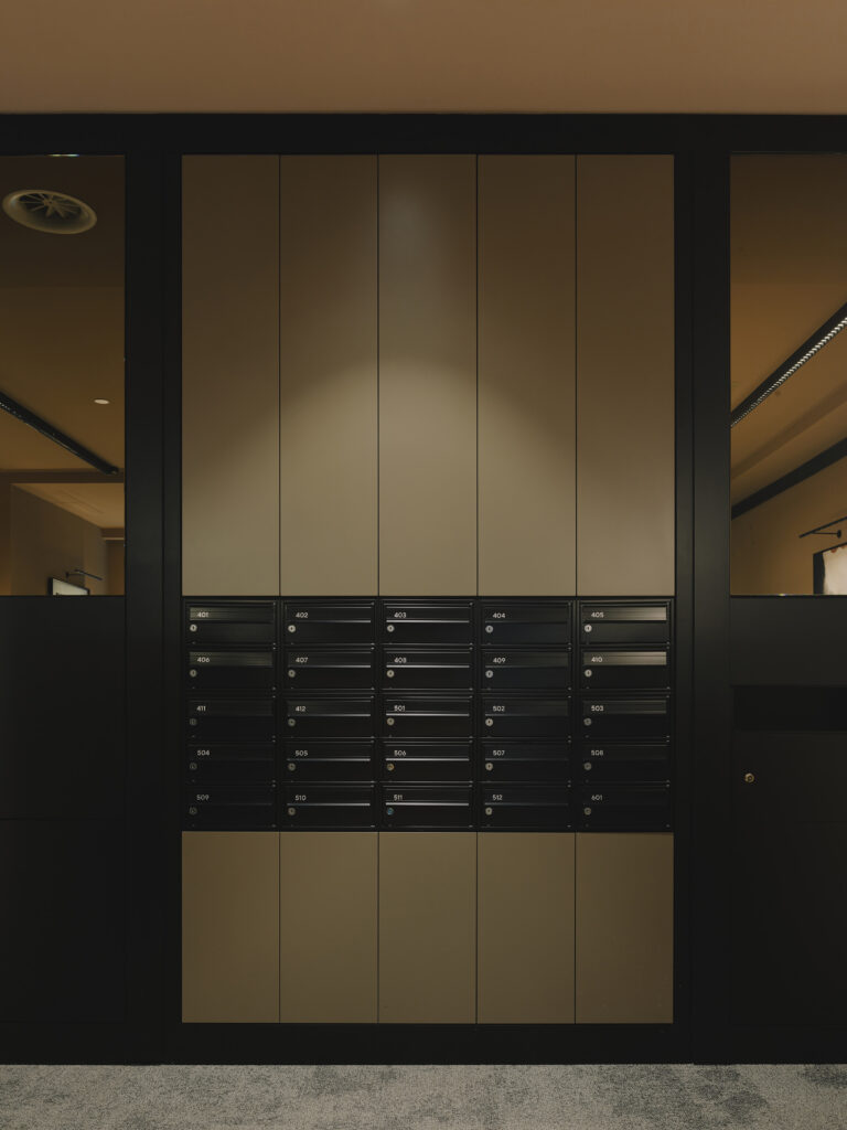 Cortland Tower wall recessed post boxes