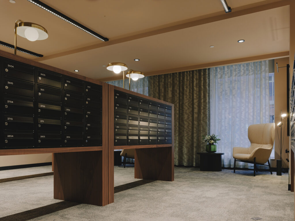 Cortland Tower mailboxes