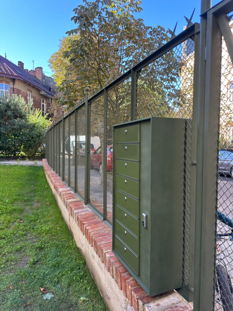 Ukraine though fence Mailboxes