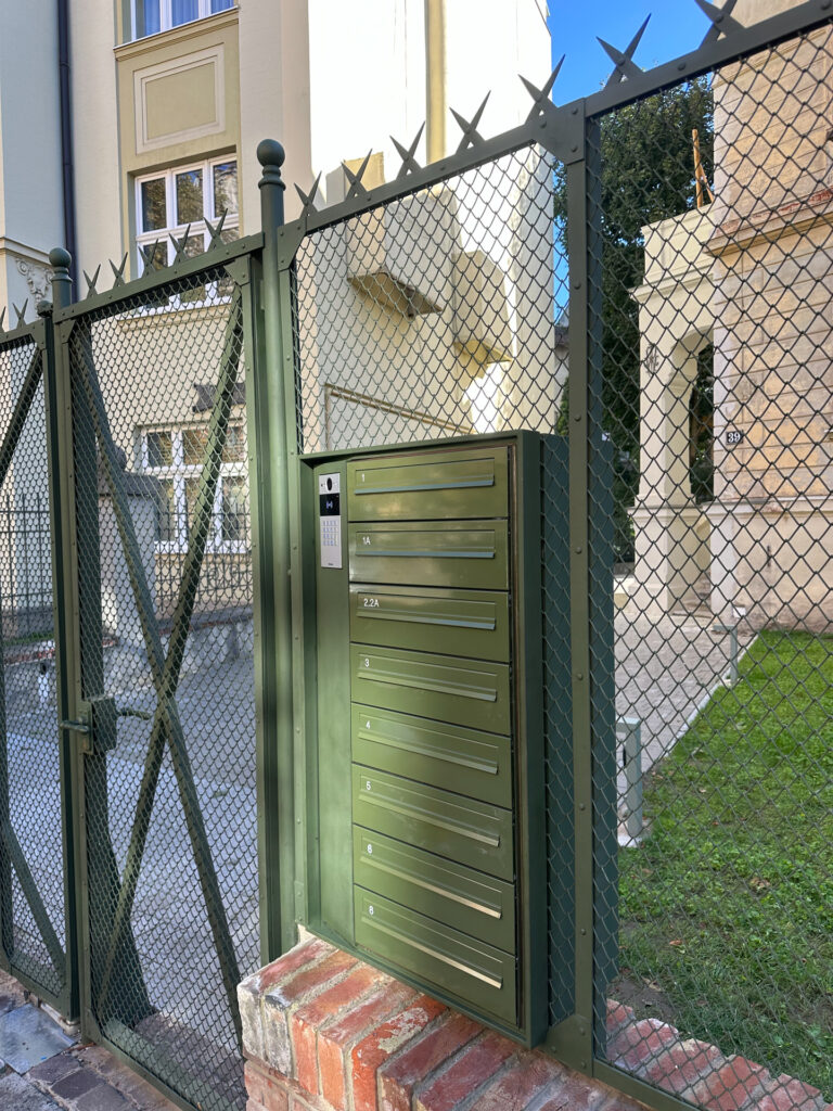 Ukraine through fence Mailboxes