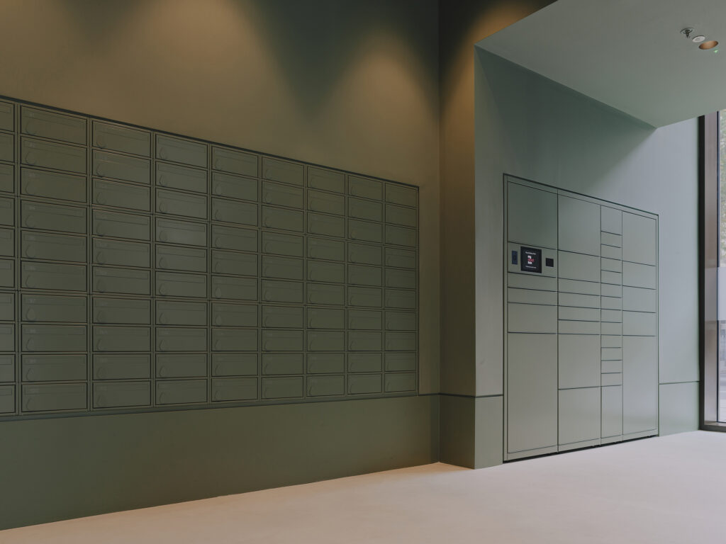 The Blossoms 2 hour Fire Rated Mailboxes and Parcel Boxes green