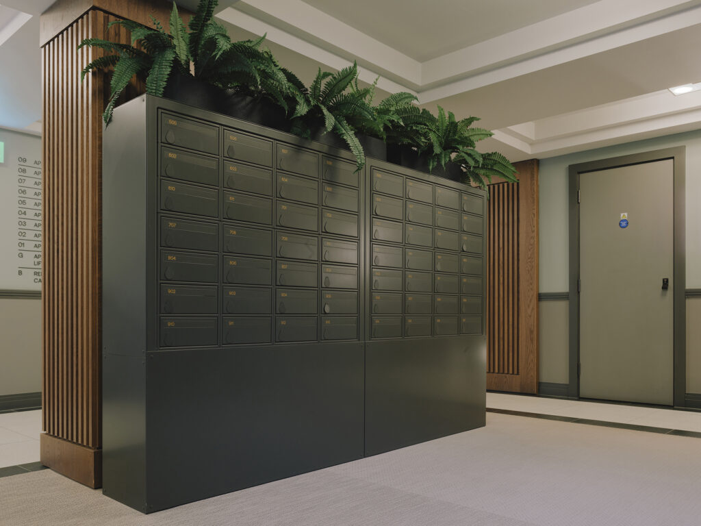 Dolphin Square Fire rated freestanding mailboxes